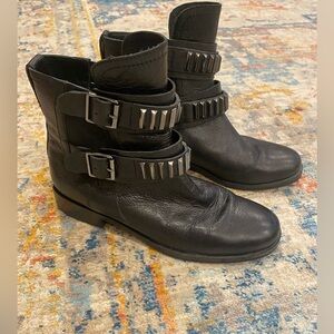🖤Like New🖤 size 7 Moto Boots buckle leather Pour La Victoire